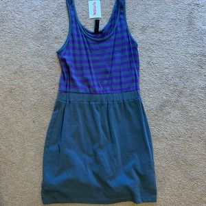 Black poppy mini dress